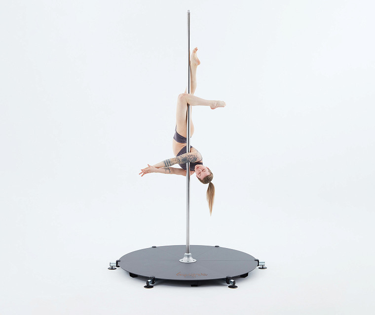 Lupit Pole Stage, Quick Lock, stainless steel, short legs | long legs 45mm, integrated silk mount
